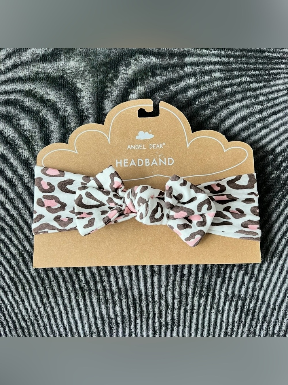 NWT Angel Dear X Spearmint Love Leopard Headband Size 12-24 Months